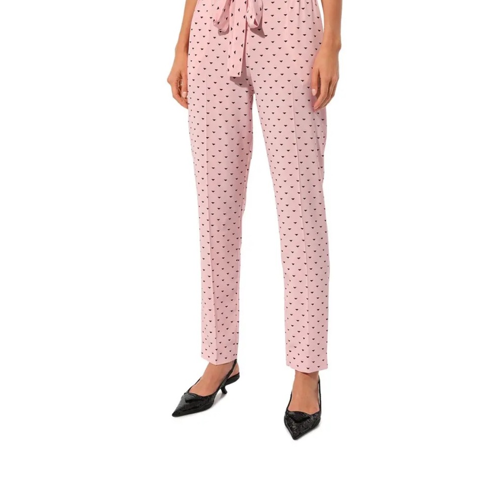 Prada Pink Polka Dot Straight Leg Pants